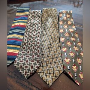 4 silk ties